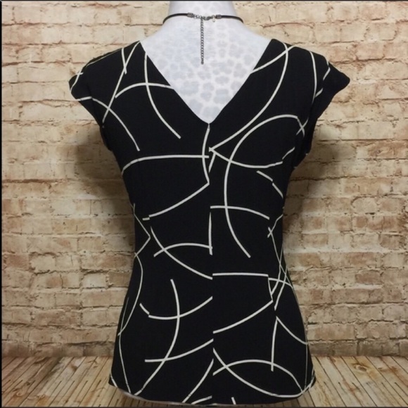 London Times Double V-Neck Blouse - Picture 4 of 7